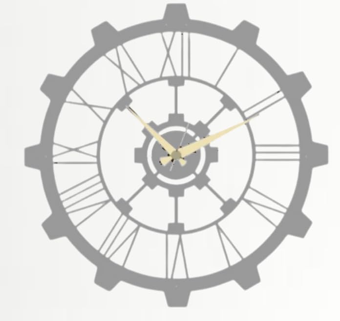 Ventuos® -StyleMetal Wall Clock for Living Room, Bedroom, Office, Kitchen, Home & Hall, Designer Big Size Modern & Uinque Designer Wall Watch (Free 2 Color Hands) - Reddit Contest (L Grey-40 X 40 Cm)