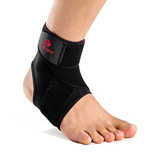 Kuangmi Cheville manches Bandage avec des Sangles élastiques offrant un support réglable pour homme femme enfant pour sport Football basket-ball volley-ball Running Dancing 1 pièce Cover