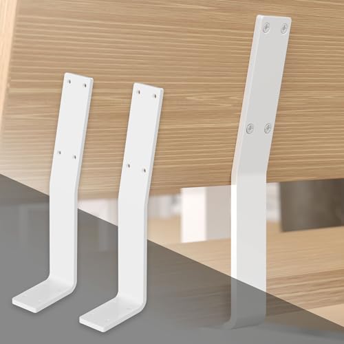ML-Design 2X Soportes de Respaldo para Banco Industrial de Acero Blanco 345x90x50 mm Perfiles Metalicos Ángulo Ergonómico de Uso Universal Fácil Montaje Piezas de Atornillar para Camas y Sillas