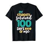 i miei studenti sono sopravvissuti a 100 giorni di me al centesimo di scuola maglietta
