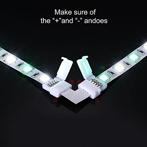 Image of Honoson 35 Pcs 5 Pin LED Light Connecto Solderless LED Strip Connector L Shape Extension T Shape Solderless Extension for Strip Light Unwired Gapless Track 5050 3528 Smd Rgbw Extending Connection