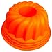 Bundt patelnia do ciasta, okrągła silikonowa forma do pieczenia marki Orenji – formy do pieczenia nieprzywierające – 25 cm karbowana forma do ciasta do galaretki, ciast, żelatyny, chleba