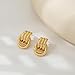 SHERLOVE Stocking Stuffers for Women Chunky Gold EarringsTrendy Dangle Drop Knot Statement Earrings Hypoallergenic Lightweight Gold Jewelry Women Christmas Gifts