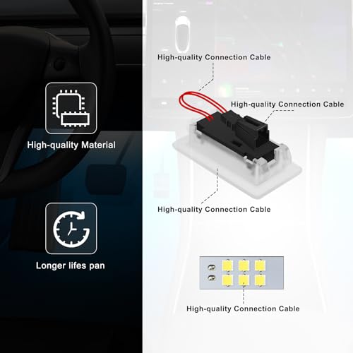 Kit 4 Bombillas LED Interiores para Tesla Model 3, Y, X, S miniatura 4