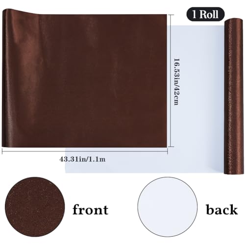 CRASPIRE 110 x 42cm Brown Book Cloth for Book Binding Nylon Fabric Surface Paper Backed A4-A8 Red Color Bookcover Books Album Scrapbooking DIY Covering Protector Bookcloth Bookbinding Supplies - Image 2