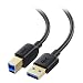 Cable Matters USB 3.0 Cable (USB 3 Cable, USB 3.0 A to B Cable) in Black 15 Feet