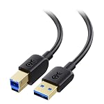 Cable Matters 5Gbps Short USB 3.0 Cable, USB A to B Cable, 3ft, Black