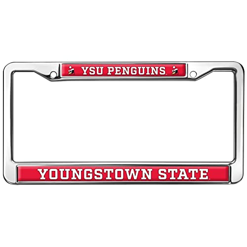 Youngstown State University Penguins Full Size Standard License Plate Metal Frame