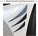 Ygapuzi 12 Pcs Universal Car Spoiler Canards Kit Personalized Crescent Cars Front Bumper Lips Splitter Car Body Decoration Decal Sticker Accessories for Car SUV Truck (Carbon Fibre)