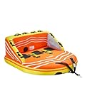 VEVOR Towable Tube for Boating, 1-3 Riders Inflatable Boat Tubes and Towables, 510lbs Water Sport Towable Tube for Boat to Pull - with Full Nylon Cover, 16 Grab Handles, Dual Tow Points & Safety Valve