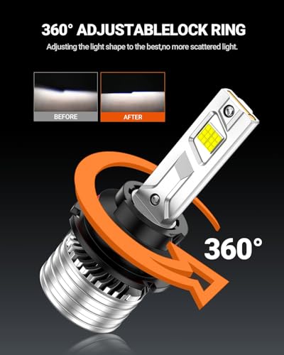 Image of SEALIGHT 9007 Bulbs, 90,000LM 14X Brightness, HB5 9007 6500K Cool White LED Bulbs, IP68 Waterproof 70000Hrs Lifespan, No Flickering, 1Mins Installation, 2 Pack