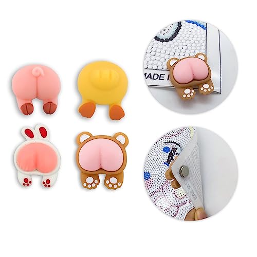 Aimant de couverture peinture diamant lot de 4 animaux pour bloquer le film protecteur de toile