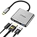 Price comparison product image USB C to HDMI Adapter 4K@30Hz for MacBook Pro, HDMI Adapter Hub Dock with USB 3.0 Port, Type-C PD Charging Port Compatible for MacBook Air 2018/iPad/Chromebook Pixel/Dell XPS13 - Space Grey