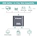 HDMI Splitter 1 in 2 Out - Techole 4K Aluminum Ver1.4 HDCP, Powered HDMI Splitter Supports 3D 4K@30HZ Full HD1080P for Xbox PS4 PS3 Fire Stick Roku Blu-Ray Player Apple TV HDTV - Cable Included, Grey