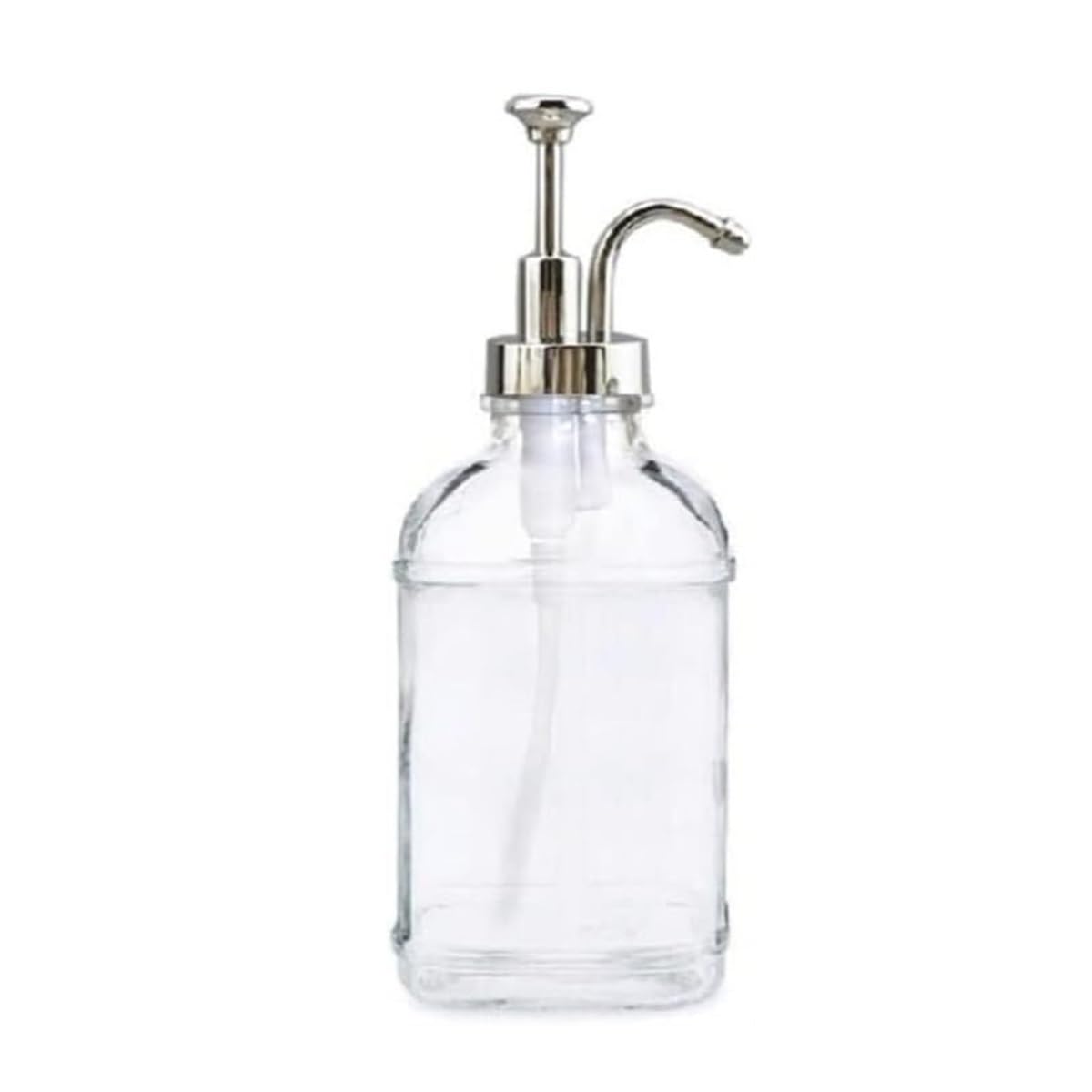Dispenser Sapone Liquido Distributore di sapone curvo da banco Vetro spesso trasparente Bagno