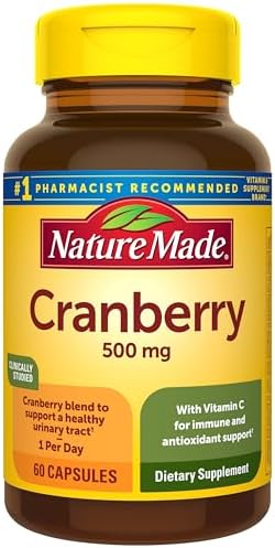 Nature Made Cranberry Supplement 500mg with Vitamin C for Immune ...