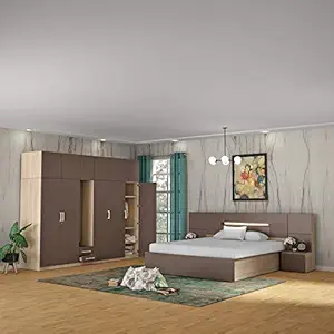 GODREJ INTERIO Ray King Size Bed with Hydraulic Storage(Engineered Wood, Brown)