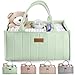 Jinrobabes Wickeltasche Organizer, Baby Aufbewahrungskorb mit Herausnehmbaren F&auml;chern, Windeltasche als Geschenk f&uuml;r Neugeborene & Babyparty, Wickeltisch Organizer f&uuml;r Neugeborene M&uuml;tter Verwendet