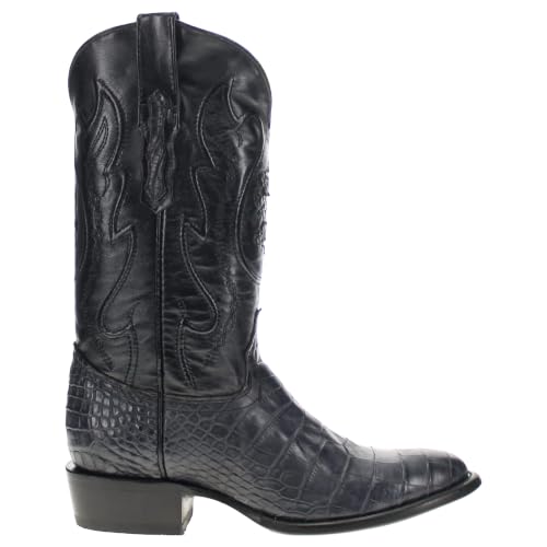 Image of Vaccari Men's Travis Genuine American Alligator Belly Leather Western Cowboy Boots