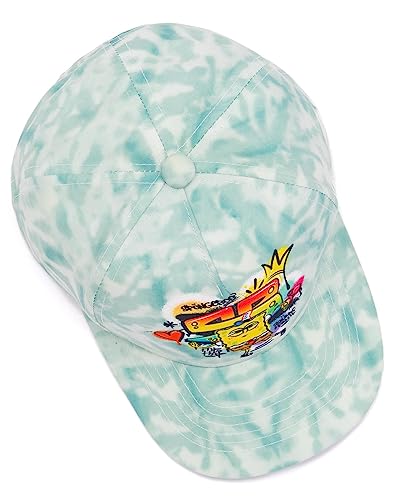 SpongeBob Squarepants Kids Snapback Cap | Tie Dye Summer Hat | Graffiti Sponge Bob Graphic Cap | Adjustable Clasp Headwear Multicolor4