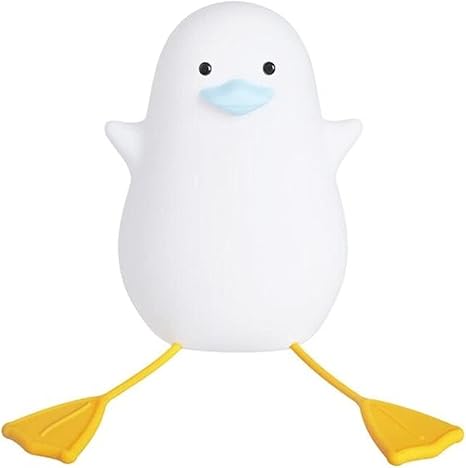 Amazon Co Jp ナイトライト かわいいアヒル 導いたナイトランプ漫画シリコーン Usb充電式睡眠灯タッチセンサータイミングベッドルームベッドサイドランプ Color Blue ホーム キッチン