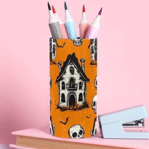 Boîte à musique avec pot à crayons d'Halloween pour décorer votre bureau à la maison