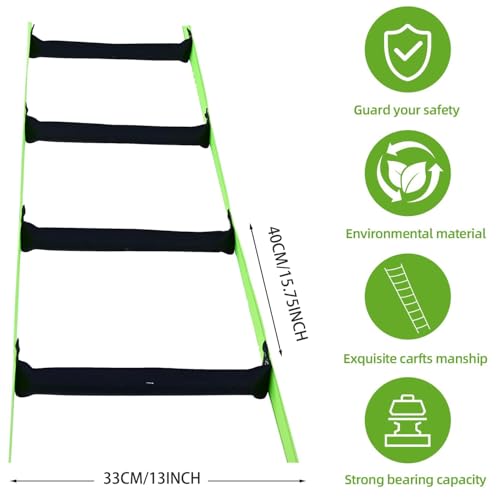 TOOSOAR Antennenarbeiten im Freien Strickleiter, rutschfest und Verschleißfest Feuerleiter, Rettungsleiter für den Hausgebrauch, 8M