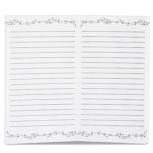 6-Pieces Wedding Vow Books, His And Hers Cards With Envelopes For Bridal Shower, Ceremony, Officiant, Engagement Gifts, Rose Gold Foil Design, 30 Pages Each #TOP4