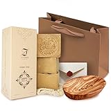 Zaman Sense Original Aleppo Seife Geschenkset – 100 % Olivenöl, je 200g + Seifensäckchen – Premium-Qualität, handgefertigt & vegan – basische Naturseife – für Gesicht, Körper & empfindliche Haut