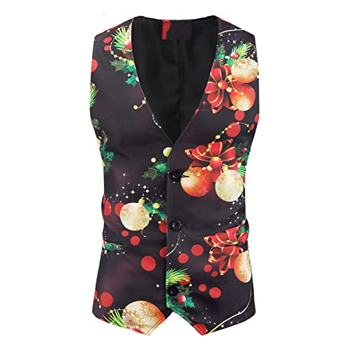 Gilet costume Noël hommes gilet masculin slim col V UNeedVog