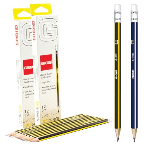 GiGiS G-10005 HB Triangular Pencil 12-Piece Set