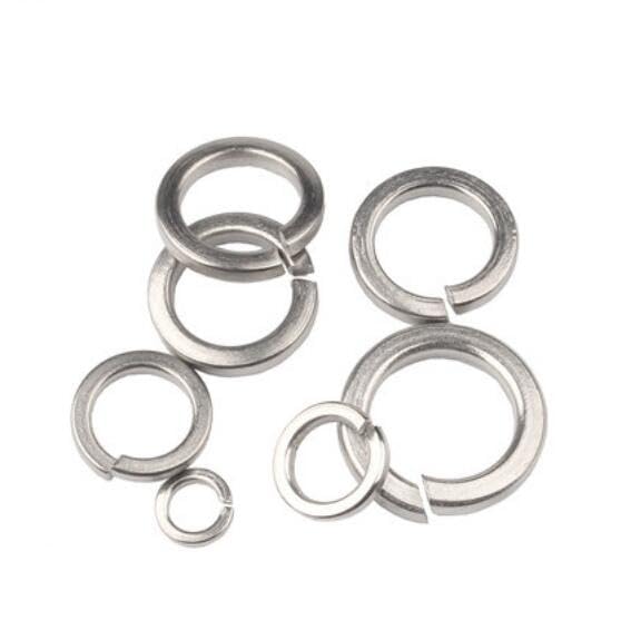 50pcs M1.6 M2 M2.5 M3 M4 M5 spring gaskets open spring washers elastic spacer stainless metal material - (Inner Diameter: M5)