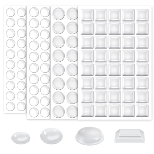 VABNEER 172 Pièces Patin Silicone Transparent, Amortisseur Porte Placard Anti Bruit, Tampon Silicone Adhésif pour Meubles, Portes, Tiroirs et Protection...