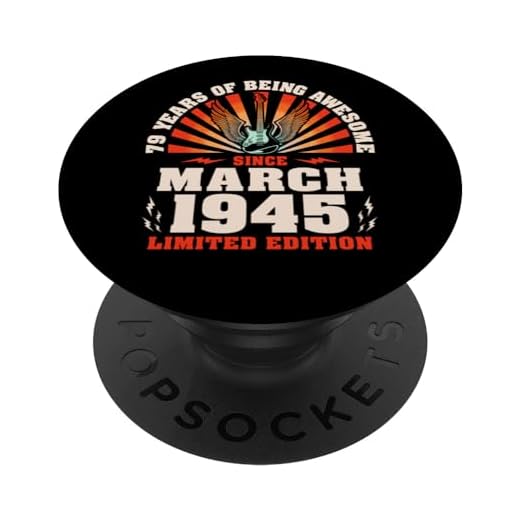 79 cumpleaños 79 años Guitarrista Amante de la música nacido en marzo de 1945 PopSockets PopGrip Intercambiable