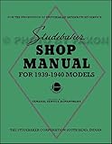 1939-1940 Studebaker Repair Shop Manual Reprint Commander President Coupe Express