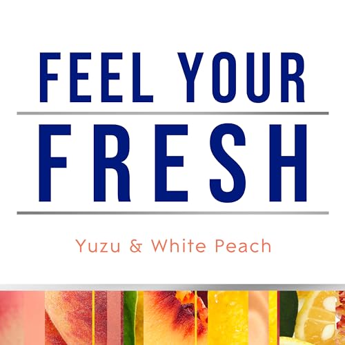Glade Candle Yuzu & White Peach, Fresh Collection, Fragrance Candle Infused with Essential Oils, Air Freshener Candle, 3-Wick Candle, 6.8 Oz