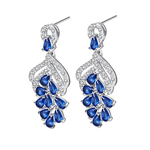Boucles d'oreilles pendantes feuille en or pour soirée et bureau