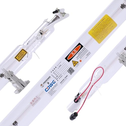 Image of PRESIONQI 130W CO2 Laser Tube 1650mm D80mm, CO2 Laser Engraver Tube 150W, Wires Pre Connected with Coating, for Laser Cutter Laser Engraving Cutting Machine