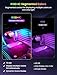 Led Lights for Car Accessories Interior, Smart RGB+IC Interior Car Lights, App & Remote Control Multicolor Footwell Under Dash Chasing Inside Light Kits 4 Lines Music Sync Mode for Cars Truck ATV UTV