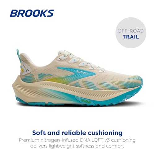 Brooks Brooks Women's Ghost Trail, Versatile Off-Road Running Shoe for Rugged Terrain - Sand/Star White/Golden Hour - 10.5 Medium