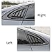 for Chevrolet Chevy Malibu 2016-2024 Rear Side Window Louvers Sport Style Triangular Window Glass Blinds Air Vent Scoop Shades Cover Trim Blinds Auto Exterior ABS Decorate Accessories (Matte Black)