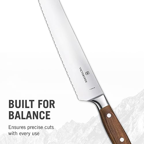 Victorinox Grand Maître Bread Knife, Wood, Wavy Edge, 26 cm Blade, Forged, Stainless Steel - Image 6