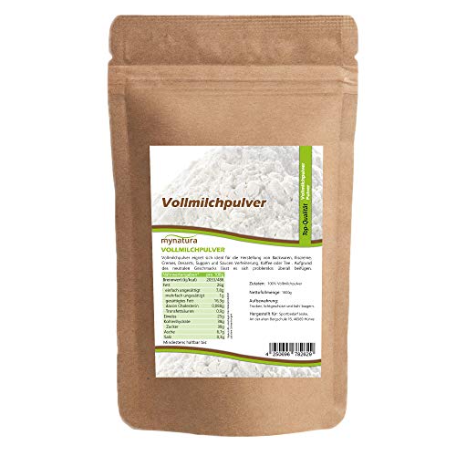 Mynatura Vollmilchpulver I Zum Backen und Kochen I Fein gemahlen I Frei von Zusatzstoffen und Konservierungsmitteln I Im wiederverschließbaren Beutel (1x 1000g)