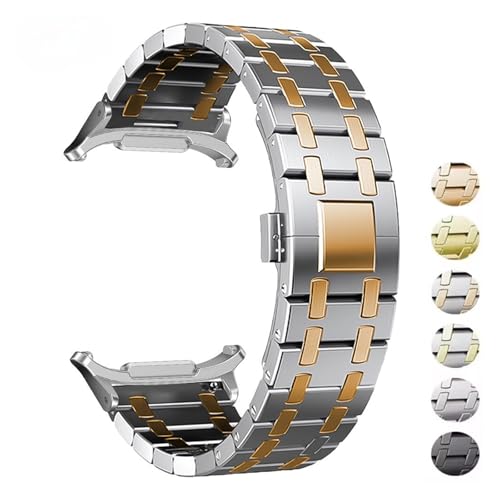 Bracelet pour Samsung Watch 7 Ultra 47 mm DASEB en métal noir argent gris - 2