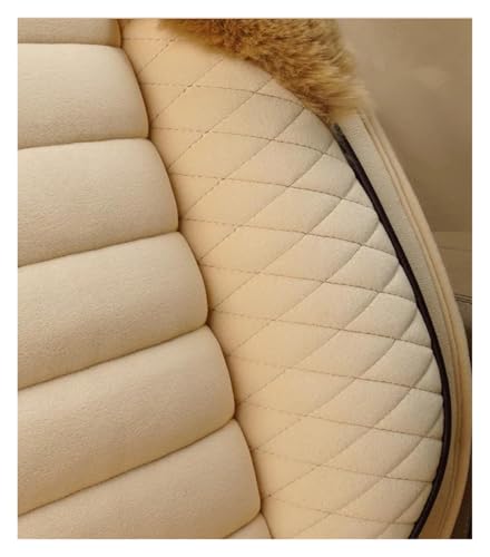 Housses de siège auto contre l'usure : ensemble complet en peluche beige - 3