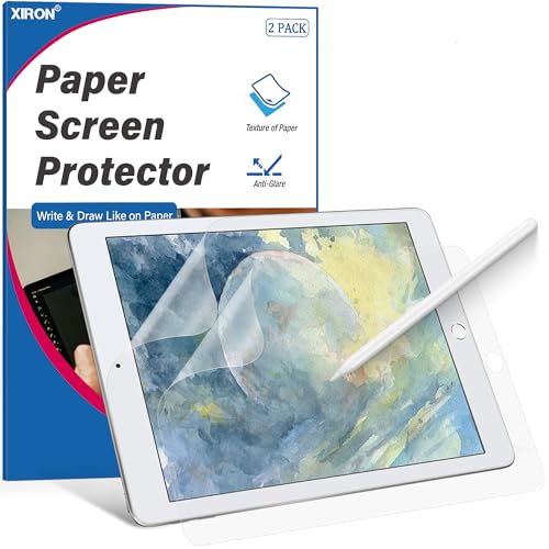 XIRON [2 PACK] Paper Screen Protector for iPad 9th/8th/7th Generation (10.2 Inch, 2021/2020/2019),...
