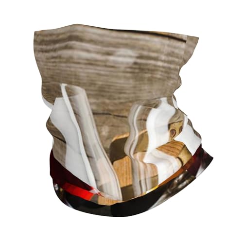 KIJ Bicchieri di vino rosso artistico e uva, Scaldacollo con protezione solare, bandana con mascherina per corsa, ciclismo, escursionismo, pesca e sport all'aria aperta