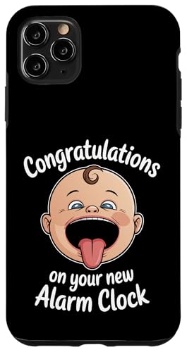 おめでとうございます新しい目覚まし時計ファニーベイビー スマホケース iPhone 11 Pro Max 用