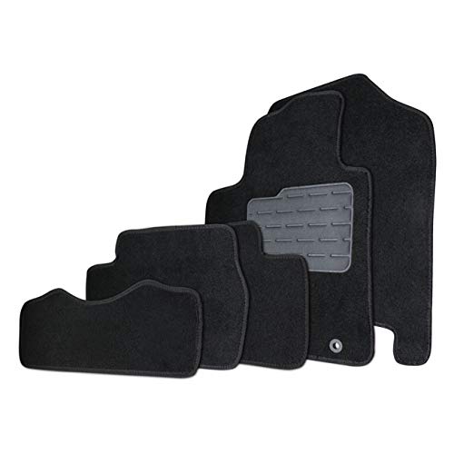 Tapetes de Carpete 05 Peças, Preto - Renault Clio ate 2012