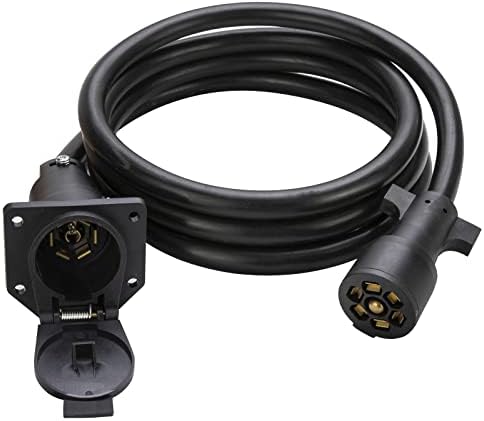 8/12/16 Feet Heavy Duty 7 Way Plug Inline Trailer Cord with 8/12/16 Feet Heavy Duty 7 Way Plug Inline Trailer Cord with
